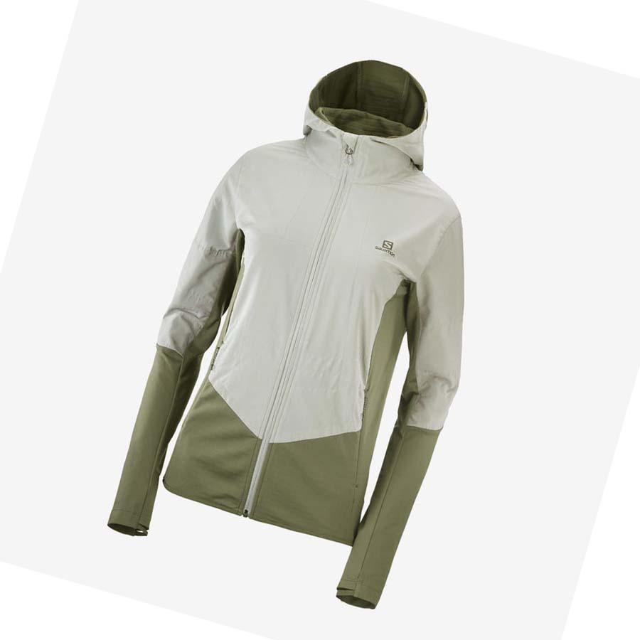 Sudadera Con Capucha Salomon OUTLINE ALL SEASON HYBRID Mujer Verde Oliva | MX 2537FDN